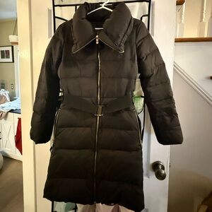 Zara Black Belted Puffer Jacket